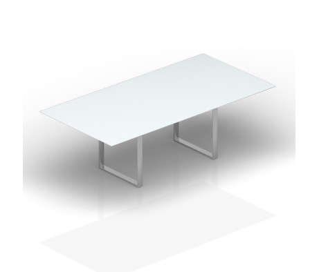Стол для совещаний 240х120х71 стекло Orbis, Carre стеклянный