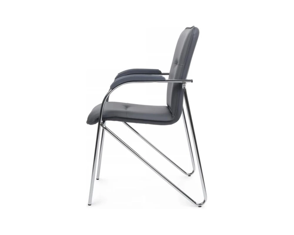 Стул Самба с пластиковыми подлокотниками SMB-03H Хром гальв.