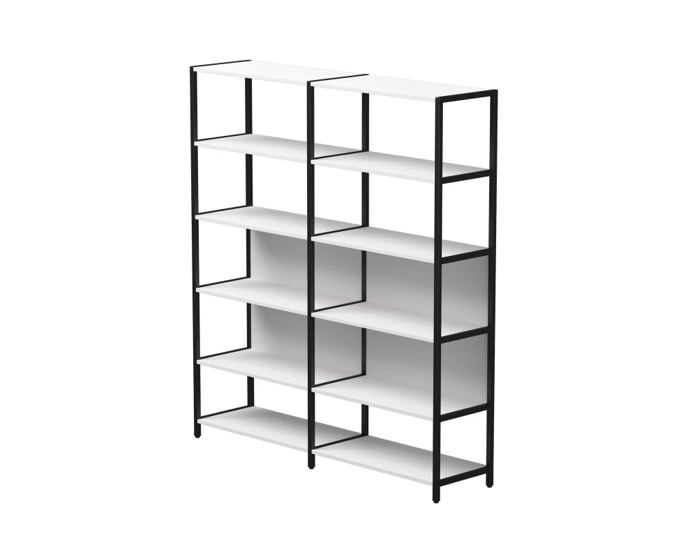 Набор стеллажных систем №6 1635x385x1840 Everprof ЭВО / EVO Белый/Черный