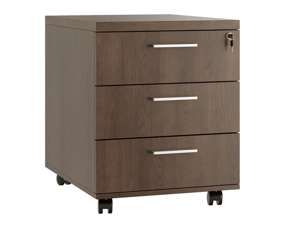 Тумба подкатная с 3 ящиками Давос / Davos Дуб шоколад