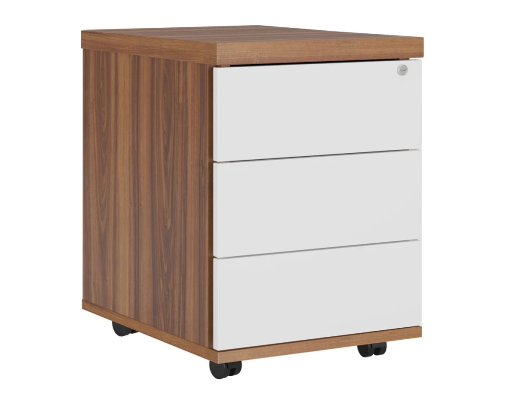 Тумба подкатная с 3 ящиками Сион / Zion Орех