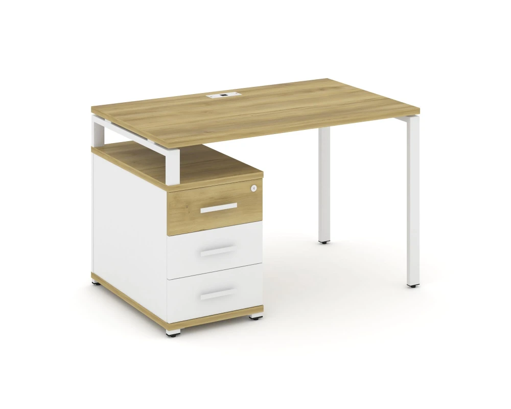 Стол письменный с 1 опорной тумбой CN.SP-302 W 1180/1546x720x750 Концепт / Concept