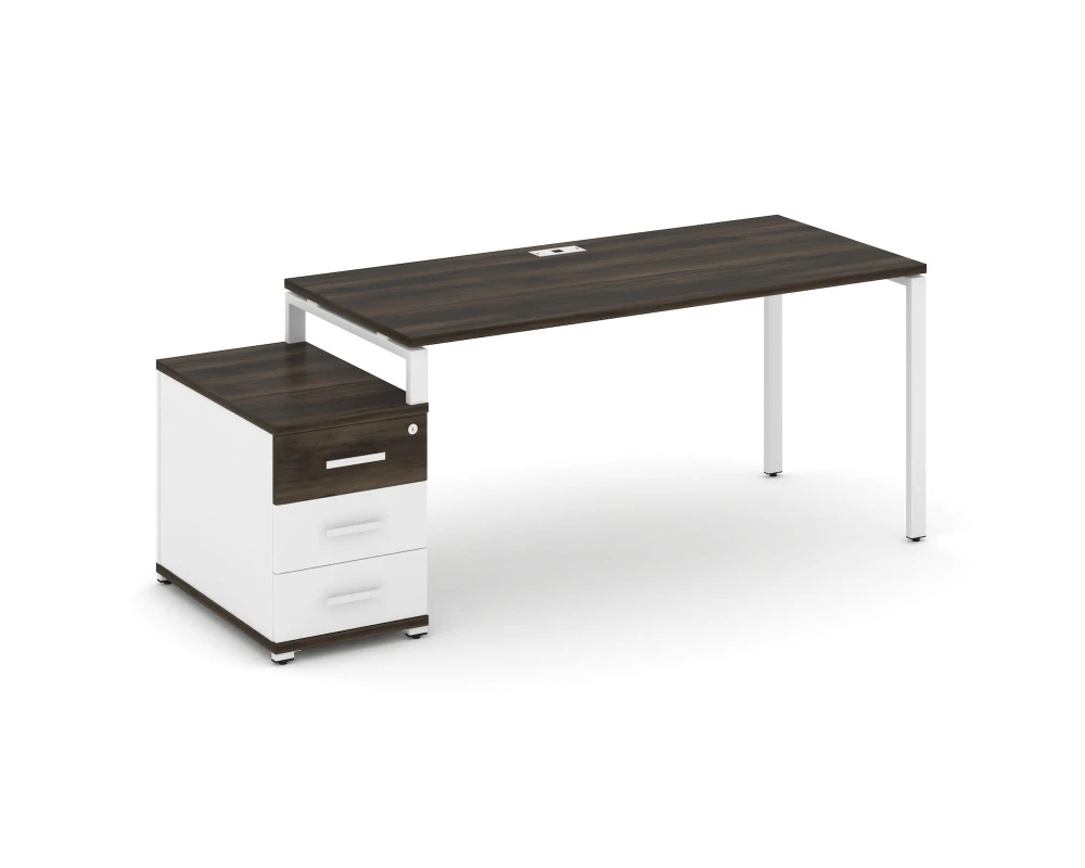 Стол письменный с 1 опорной тумбой CN.SP-304 W 1580/1946x720x750 Концепт / Concept