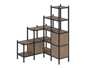 Угловой внутренний стеллаж L-40 1278x1278x1869 Лофт / Loft images