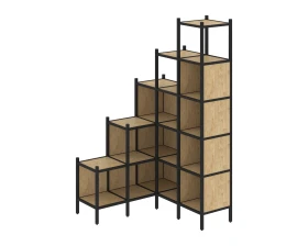 Угловой внутренний стеллаж L-49 1278x1278x2280 Лофт / Loft images