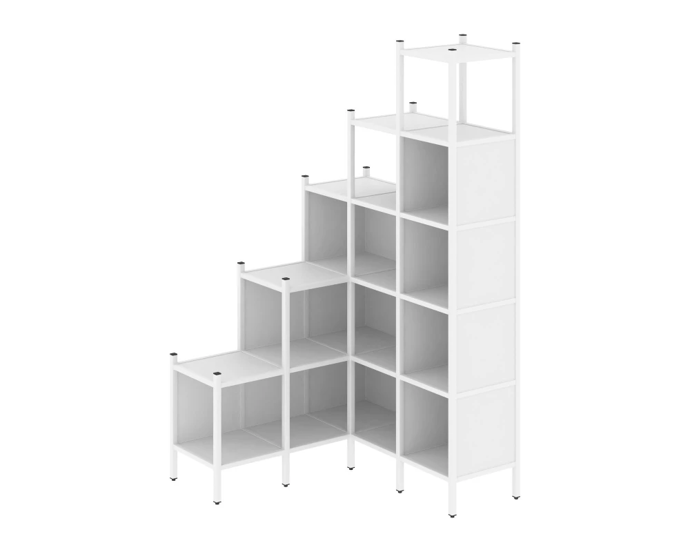 Угловой внутренний стеллаж L-49 1278x1278x2280 Лофт / Loft