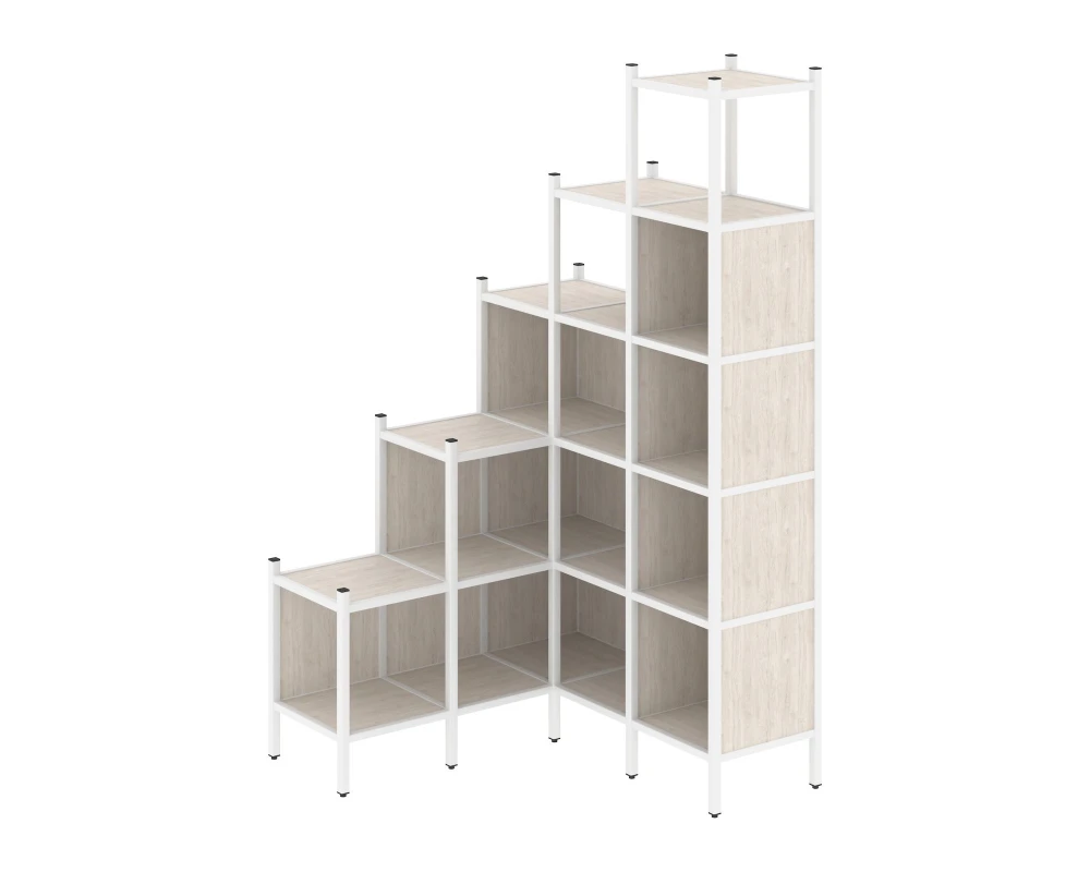 Угловой внутренний стеллаж L-49 1278x1278x2280 Лофт / Loft