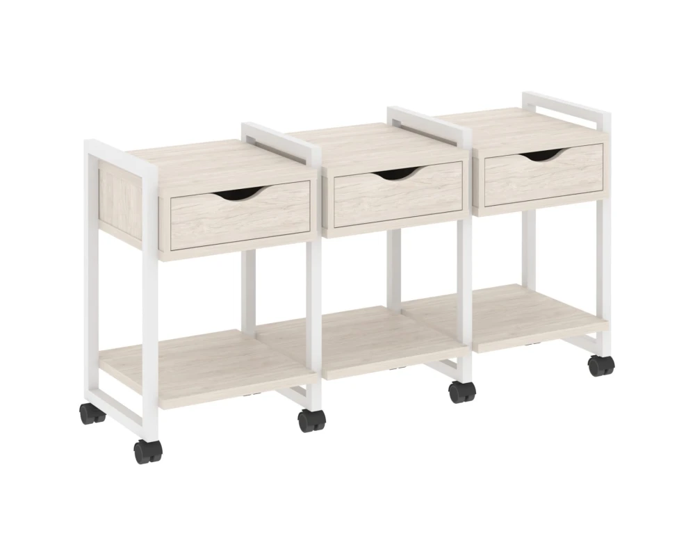 Тумба на колесных опорах наборная. Вариант №4 1440х460х767 Лофт / Loft