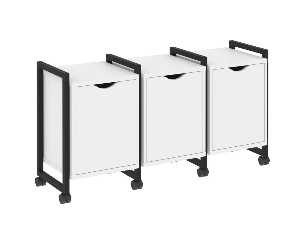 Тумба на колесных опорах наборная. Вариант №5 1440х460х767 Лофт / Loft