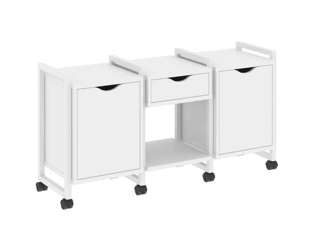 Тумба на колесных опорах наборная. Вариант №7 1440х460х767 Лофт / Loft