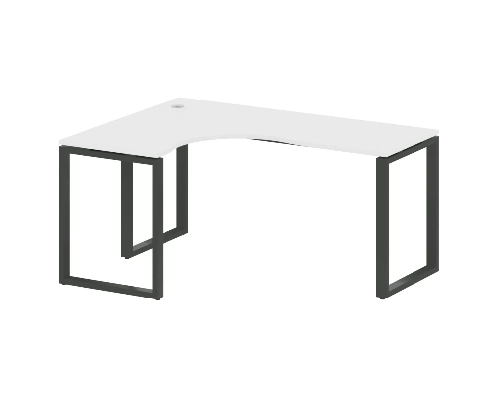 Стол криволинейный левый на О-образном м/к 160x120x75 Метал Систем / Metal System