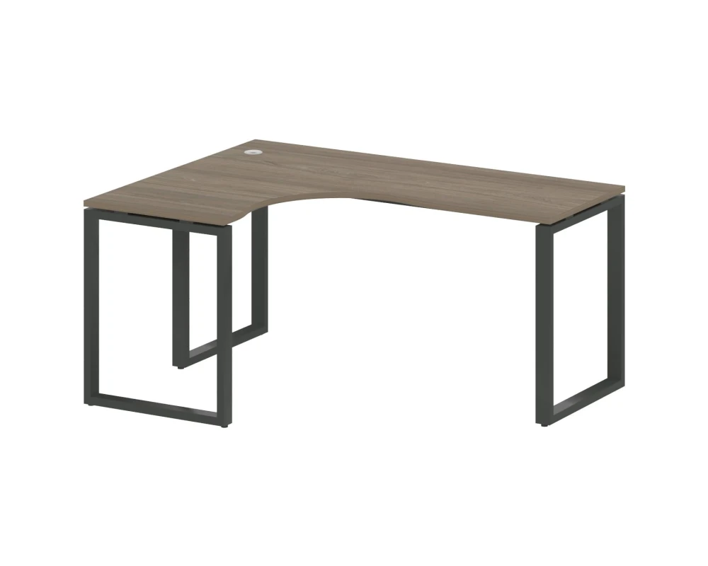 Стол криволинейный левый на О-образном м/к 160x120x75 Метал Систем / Metal System