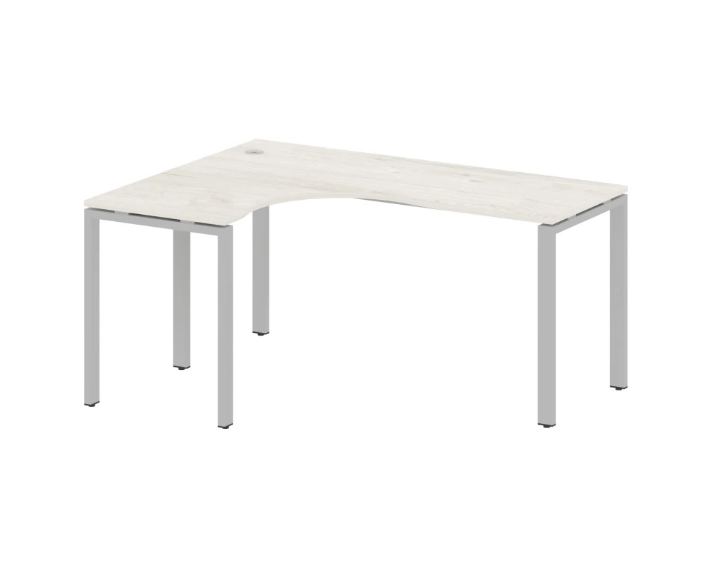 Стол криволинейный левый на П-образном м/к 160x120x75 Метал Систем / Metal System