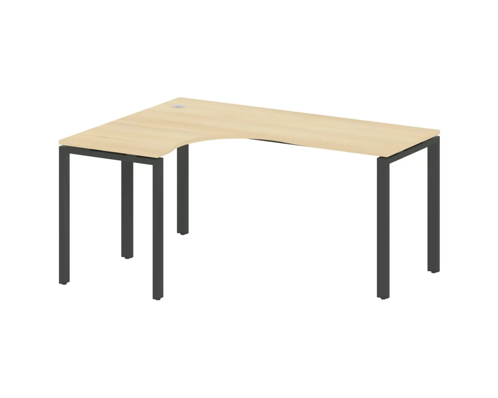 Стол криволинейный левый на П-образном м/к 160x120x75 Метал Систем / Metal System