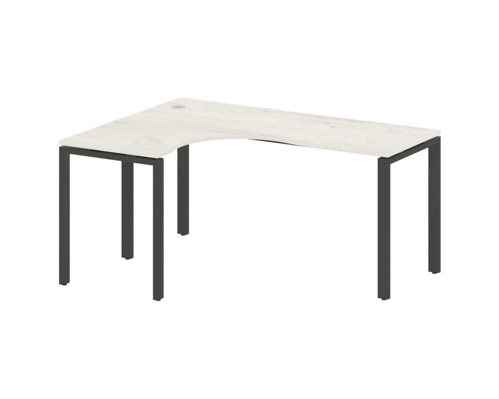 Стол криволинейный левый на П-образном м/к 160x120x75 Метал Систем / Metal System