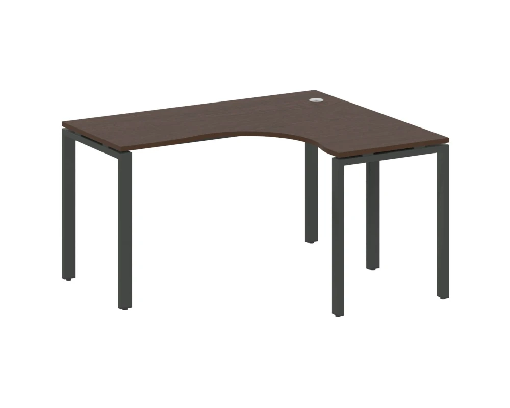 Стол офисный угловой правый на П-образном м/к 140x120x75 Метал Систем / Metal System