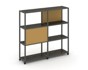 Стеллаж 4 уровня 2 секции VR.LT-STK-412.08 1570x400x1523 Шелф Мобайл / Shelf Mobile images