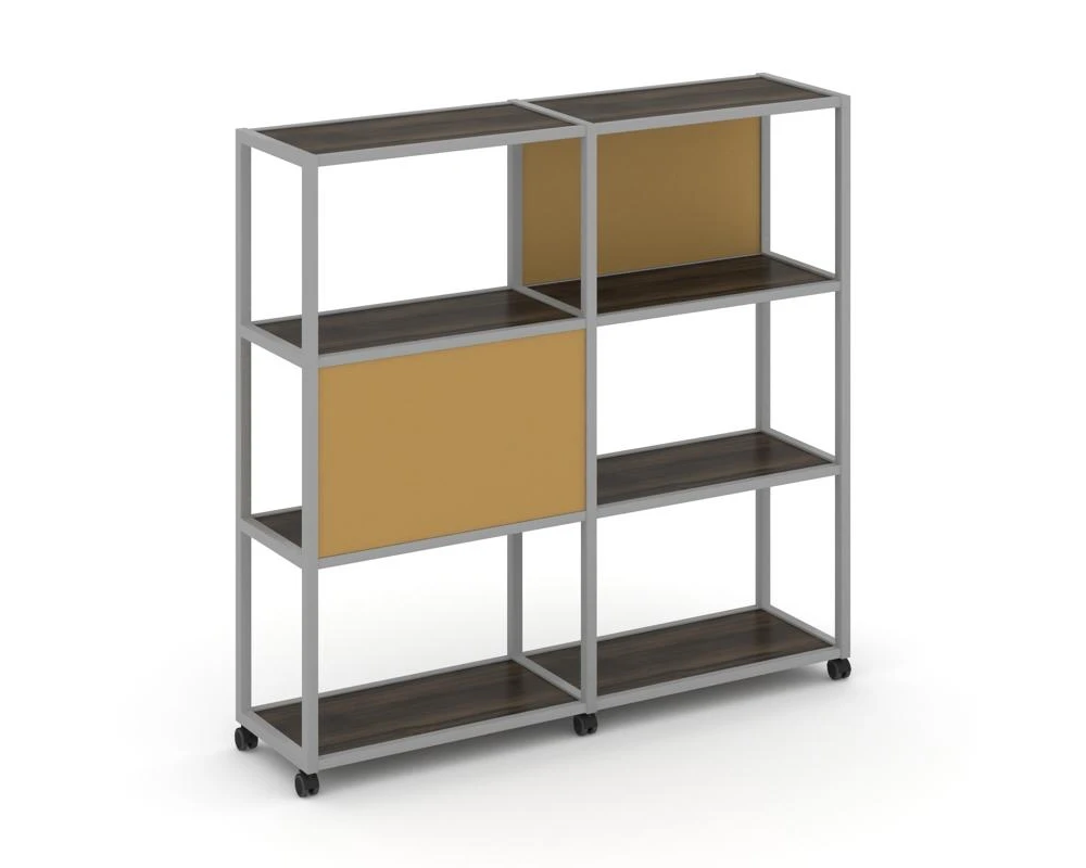 Стеллаж 4 уровня 2 секции VR.LT-STK-412.08 1570x400x1523 Шелф Мобайл / Shelf Mobile