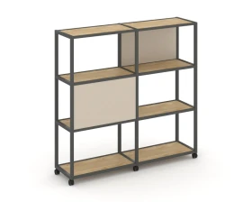 Стеллаж 4 уровня 2 секции VR.LT-STK-412.08 1570x400x1523 Шелф Мобайл / Shelf Mobile images