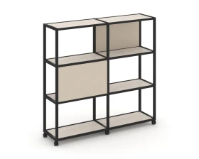 Стеллаж 4 уровня 2 секции VR.LT-STK-412.08 1570x400x1523 Шелф Мобайл / Shelf Mobile images