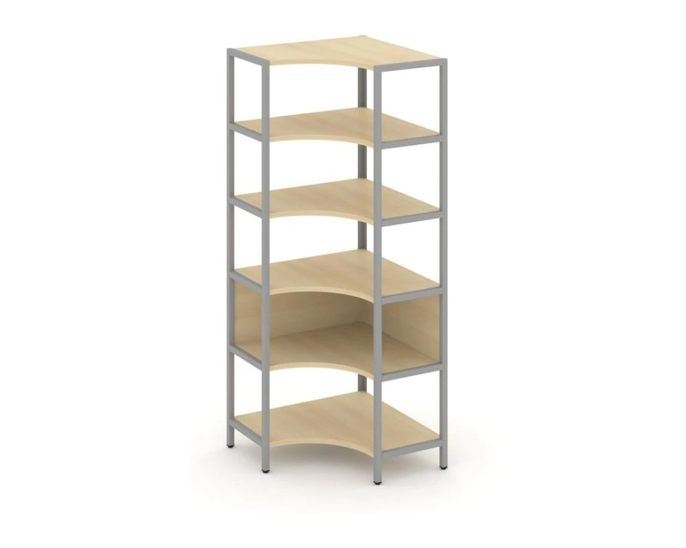 Односекционный угловой стеллаж пятиярусный 810х810х1980 Шелф Систем / Shelf System