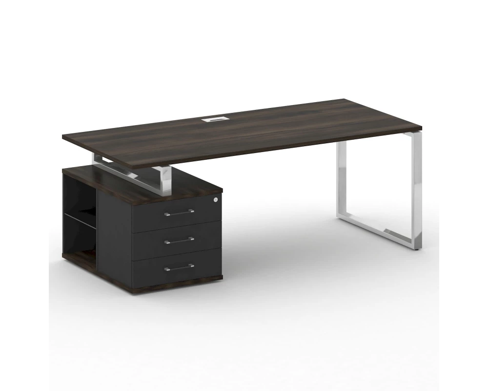 Стол для руководителя с опорной тумбой , левый 200 Шифт / Shift