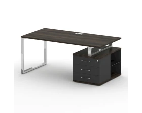 Стол для руководителя с опорной тумбой , правый 180 Шифт / Shift images