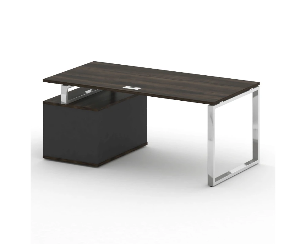 Стол для руководителя с опорной тумбой , правый 180 Шифт / Shift