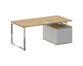 Стол для руководителя с опорной тумбой , левый 180 Шифт / Shift images