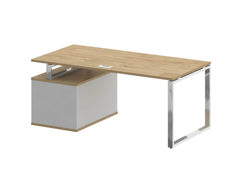 Стол для руководителя с опорной тумбой , правый 180 Шифт / Shift