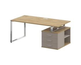 Стол для руководителя с опорной тумбой , правый 180 Шифт / Shift images