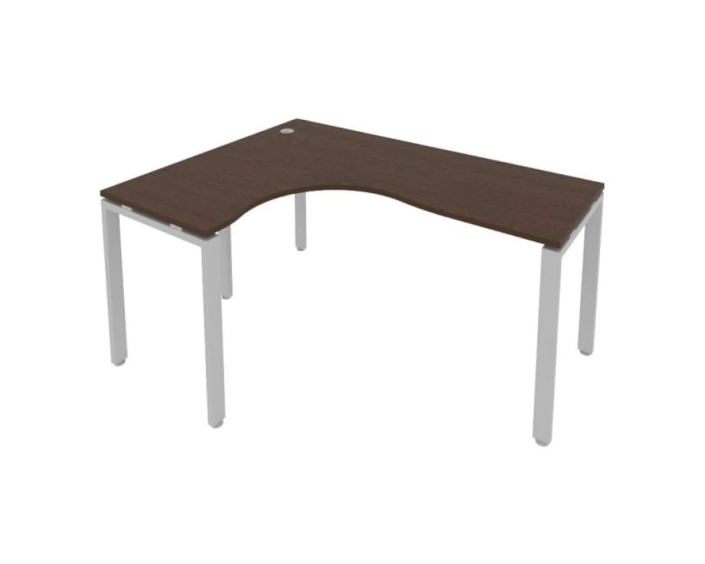 Стол криволинейный левый на П-образном м/к 160x120x75 Метал Систем / Metal System