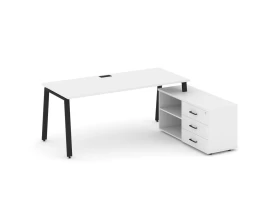 Стол письменный с греденцией правой на А-образном каркасе 1580x1480x750 Стайл Проджект Директ / Style Project Direct images