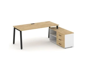 Стол письменный с греденцией правой на А-образном каркасе 1580x1480x750 Стайл Проджект Директ / Style Project Direct images