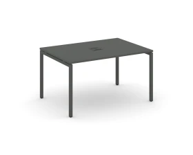 Стол переговорный на П-образном каркасе 40 мм с лючком 980x980x750 Стайл Проджект / Style Project images