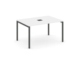 Стол переговорный на П-образном каркасе 40 мм с лючком 980x980x750 Стайл Проджект / Style Project images