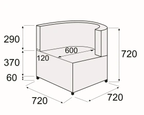 Кресло с левым подл-ком Твинкс images