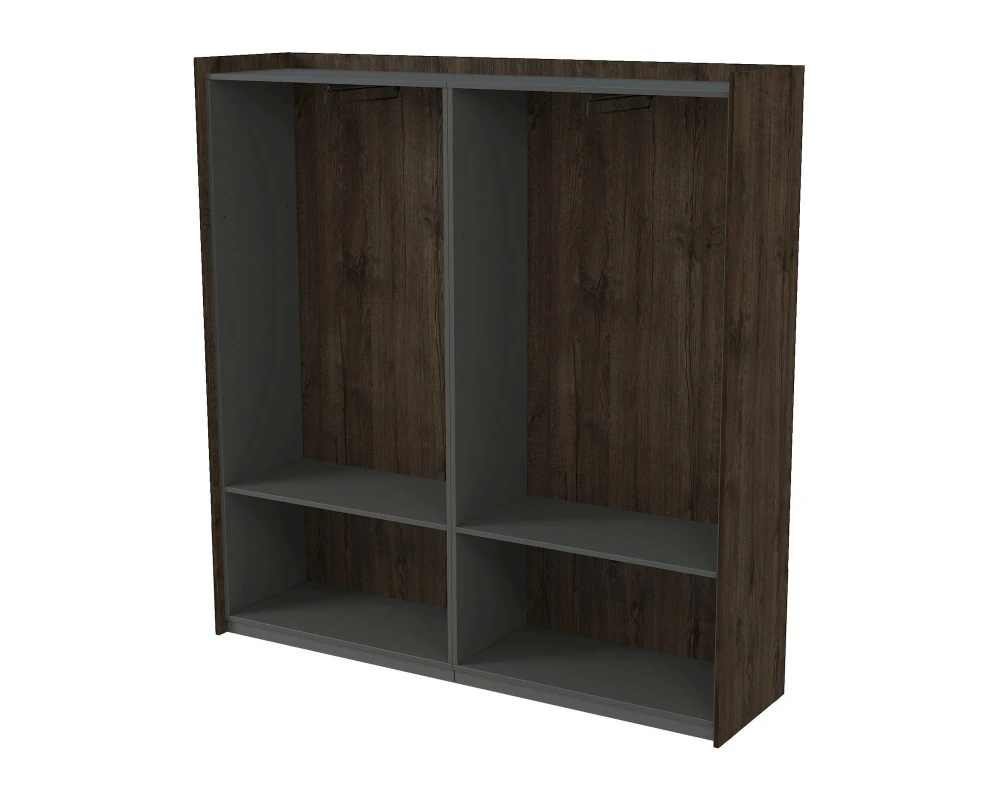 Шкаф высокий для одежды, двусоставный (1768x460x1828) МАГНЕТИК / MAGNETIC