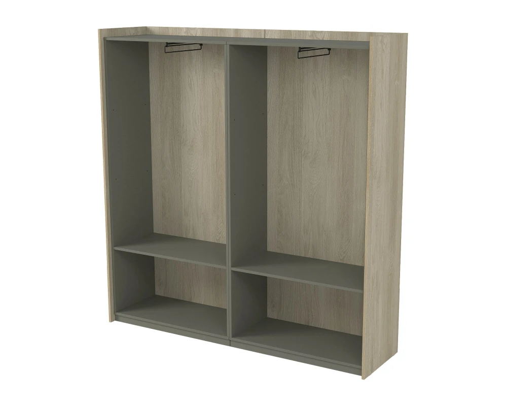 Шкаф высокий для одежды, двусоставный (1768x460x1828) МАГНЕТИК / MAGNETIC
