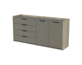 Тумба двусоставная, с ящиками (1768x460x860) МАГНЕТИК / MAGNETIC images