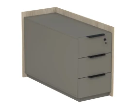 Тумба опорная, угловая с ящиками (УНИВЕРСАЛЬНАЯ: ПРАВАЯ/ЛЕВАЯ) (984x404x670) МАГНЕТИК / MAGNETIC images