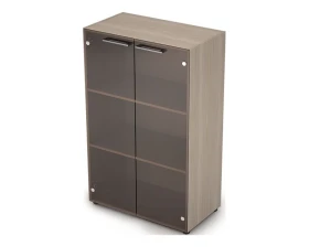 Шкаф средний со стеклом (798*430*1277) 4Ш.017.3 Тайм-Макс / Taim-Max images