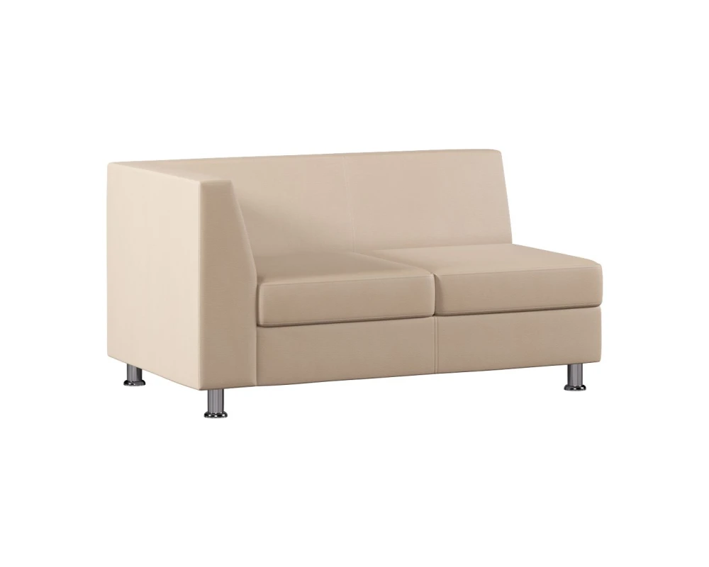 Модуль Everprof Монро / Monro с подлокотником двухместный правый Экокожа, Бежевый