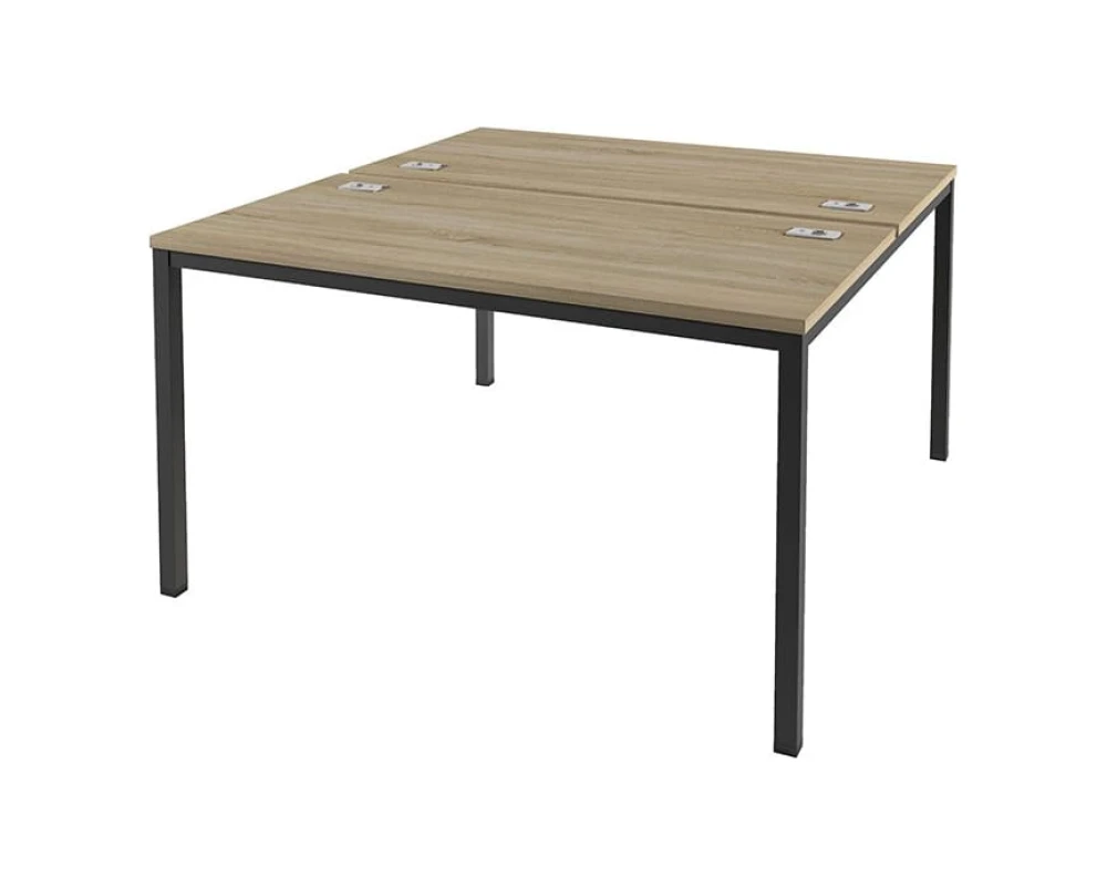 Стол-тандем на металлокаркасе с заглушками кабель-канала IL-41 Инновация