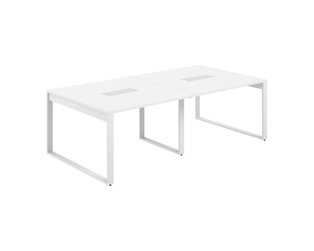 Стол для переговоров 2400х1238х750 Аллегро / Allegro Белый/Белый