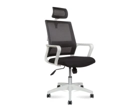 Кресло руководителя Norden Бит white Сетка/Ткань, Черный images